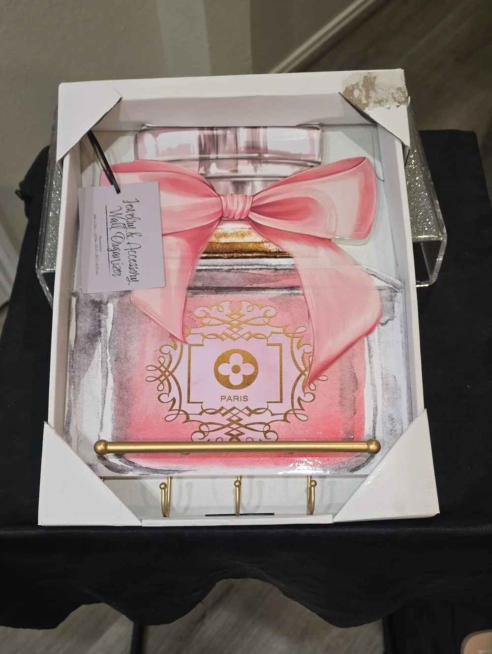 At Home Luxury Shaped Fragrance Bottle Jewelry & Accessory Wall Organizer